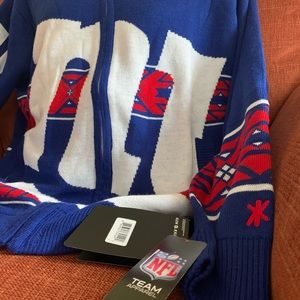 NY Giants large Christmas sweater